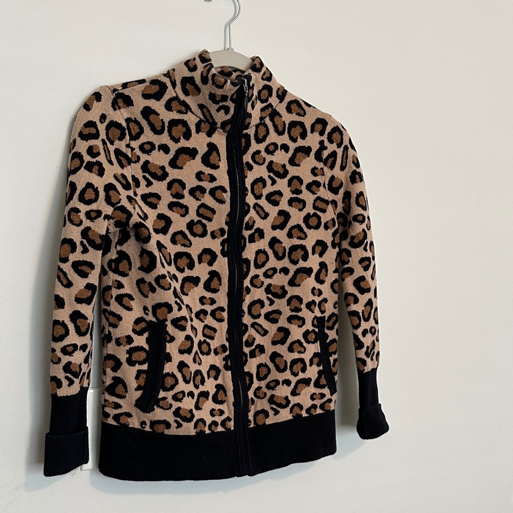 Rachel Zoe Leopard Teddy Jacket - Tan & Black